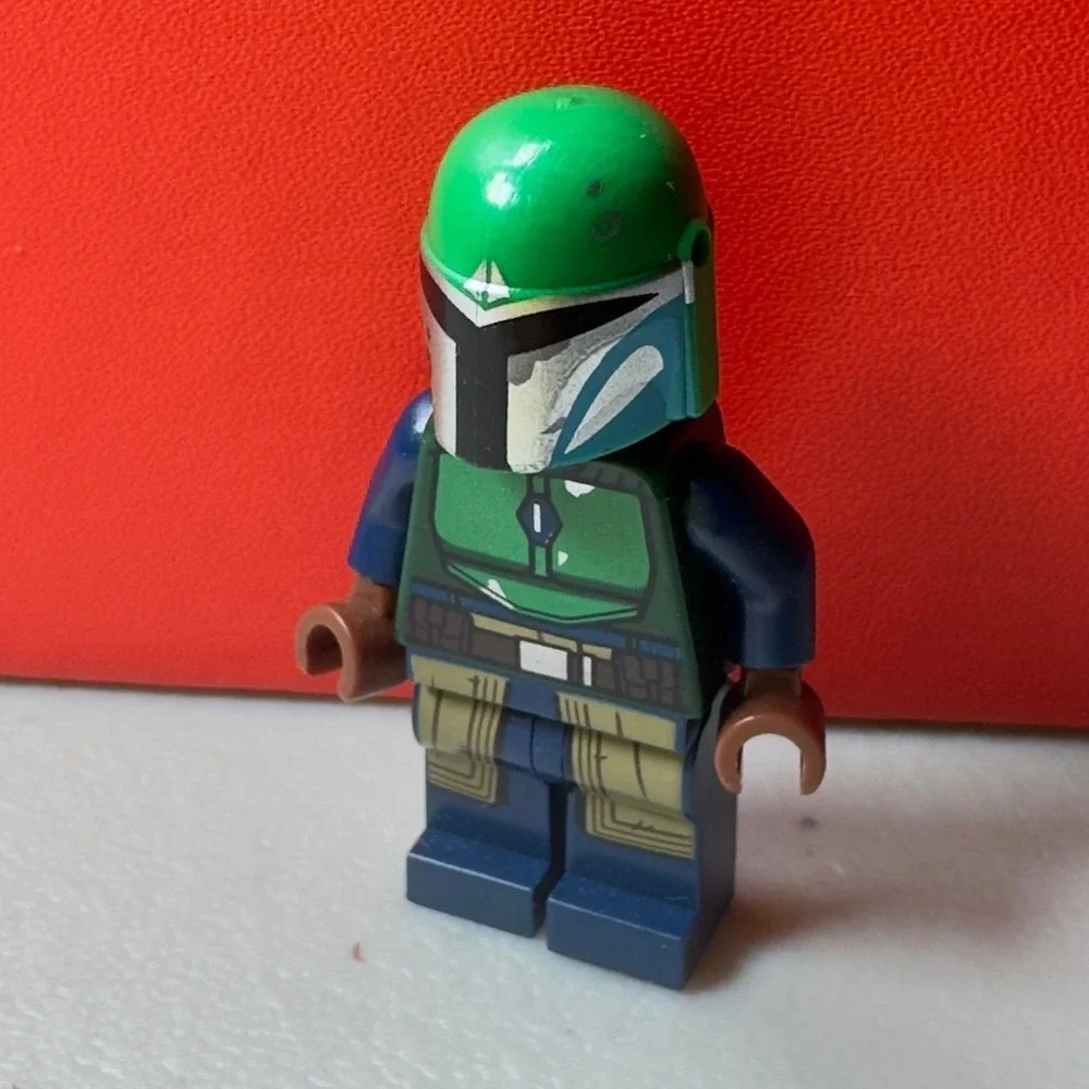 Lego Star Wars Mandalorian Tribe Warrior Minifigure sw1078 Green Helmet Figure